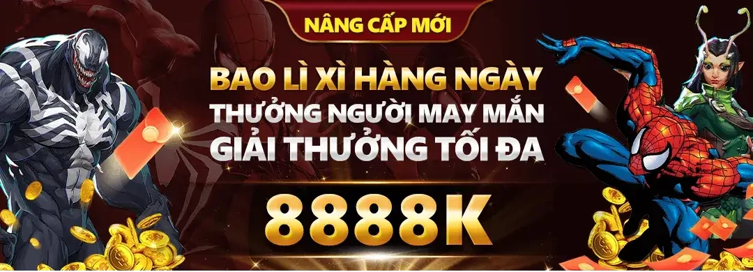 Thưởng lì xì may mắn tại trang chủ 3ưin com